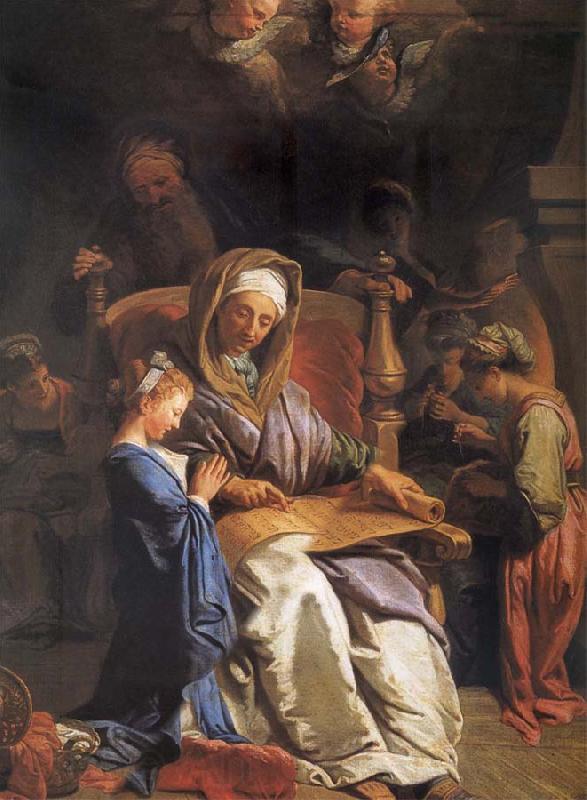 Jean Jouvenet The educacion of the Virgin Spain oil painting art
